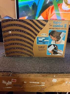 Vintage Sears Super Combo II Styler Dryer Curling Iron Combination Hair Styler B